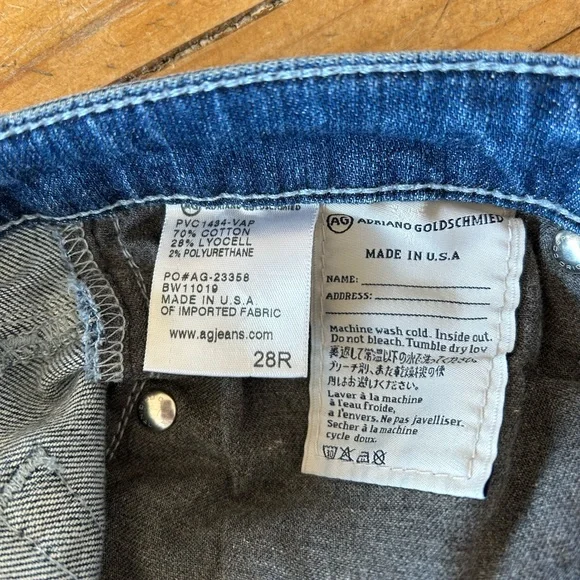 AG The Prima Mid-Rise Cigarette jeans 28R - Picture 4 of 4
